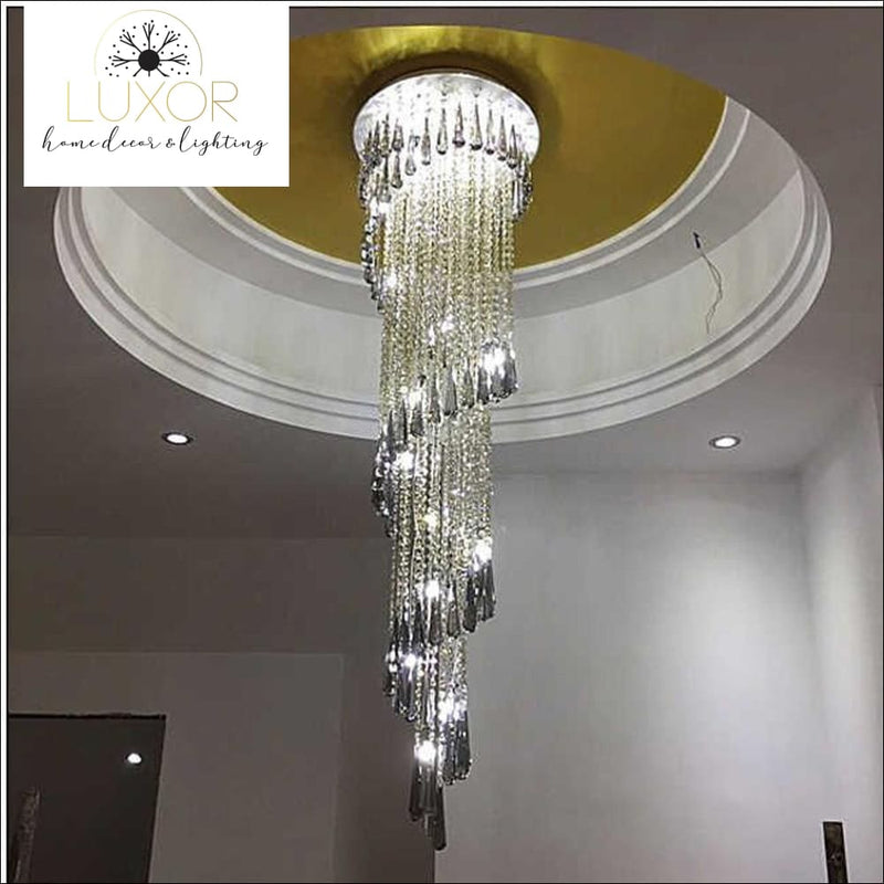 chandeliers Leuther Spiral Crystal Chandelier - Luxor Home Decor & Lighting