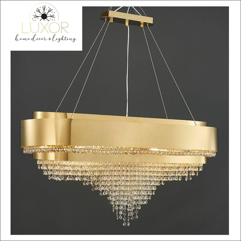 Levine Gold Crystal Chandelier - chandeliers