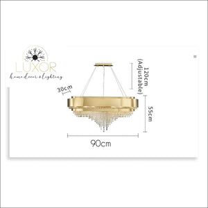 Levine Gold Crystal Chandelier - chandeliers