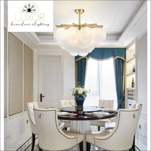 chandeliers Leviz Frosted Glass Chandelier - Luxor Home Decor & Lighting