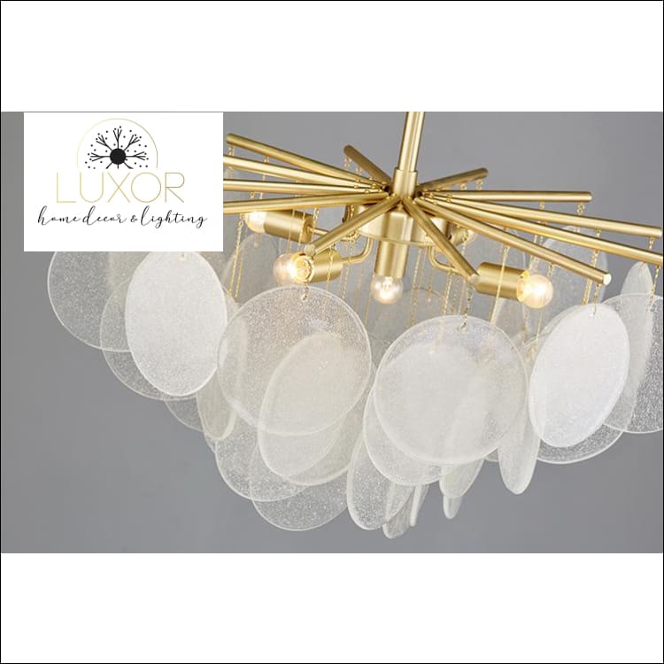 chandeliers Leviz Frosted Glass Chandelier - Luxor Home Decor & Lighting