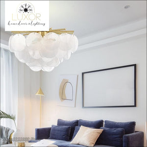 chandeliers Leviz Frosted Glass Chandelier - Luxor Home Decor & Lighting