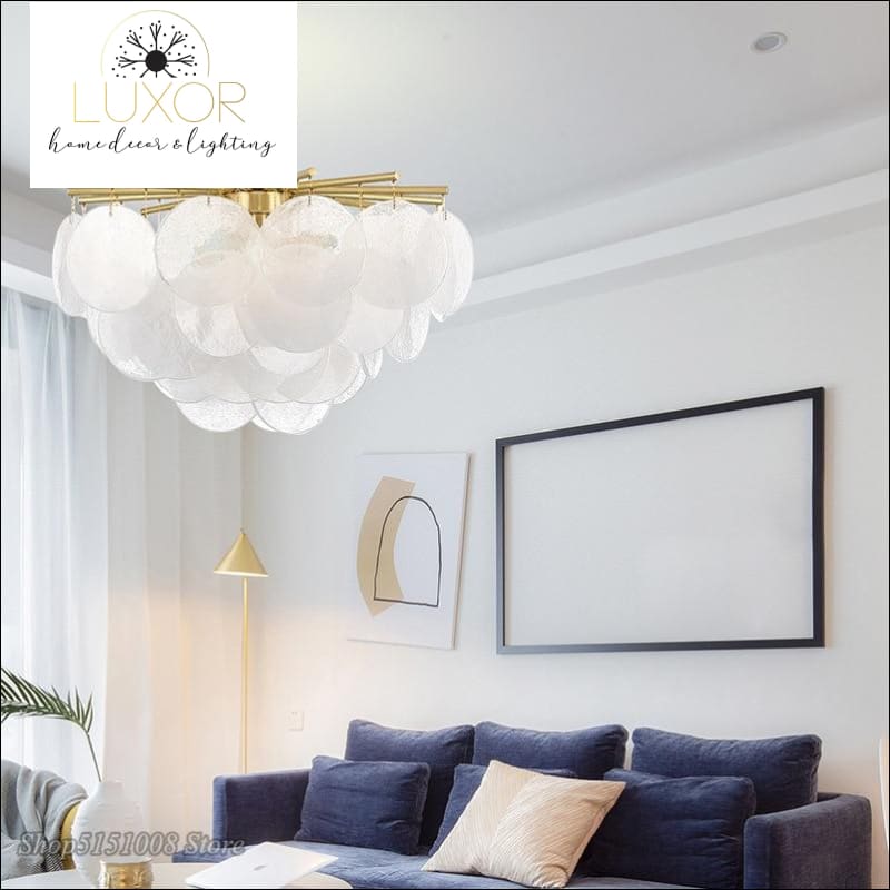 chandeliers Leviz Frosted Glass Chandelier - Luxor Home Decor & Lighting