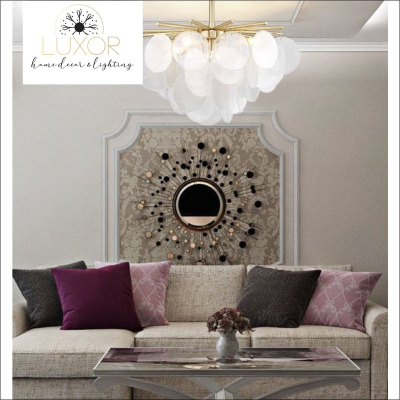 chandeliers Leviz Frosted Glass Chandelier - Luxor Home Decor & Lighting