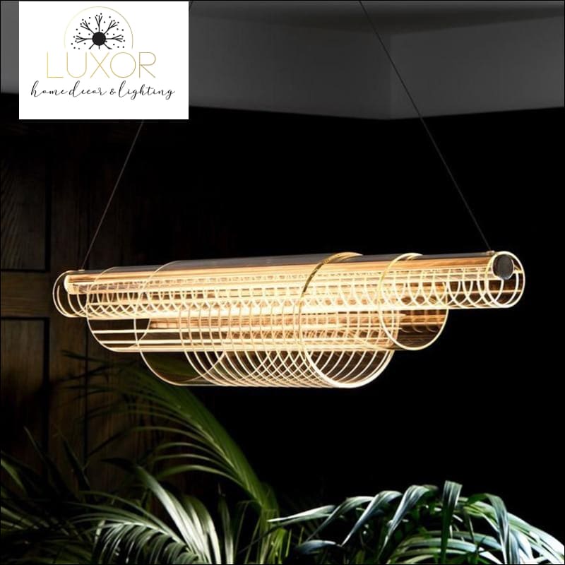 chandelier Lexir Modern Linear Hanging Lamp - Luxor Home Decor & Lighting