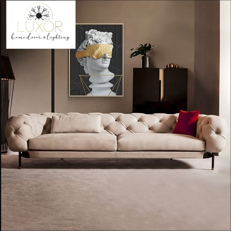 Lida Velvet Upholstered Tufted Sofa