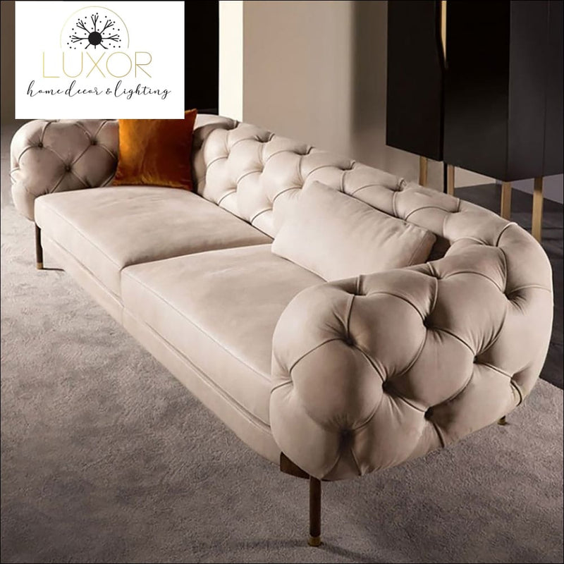 Lida Velvet Upholstered Tufted Sofa