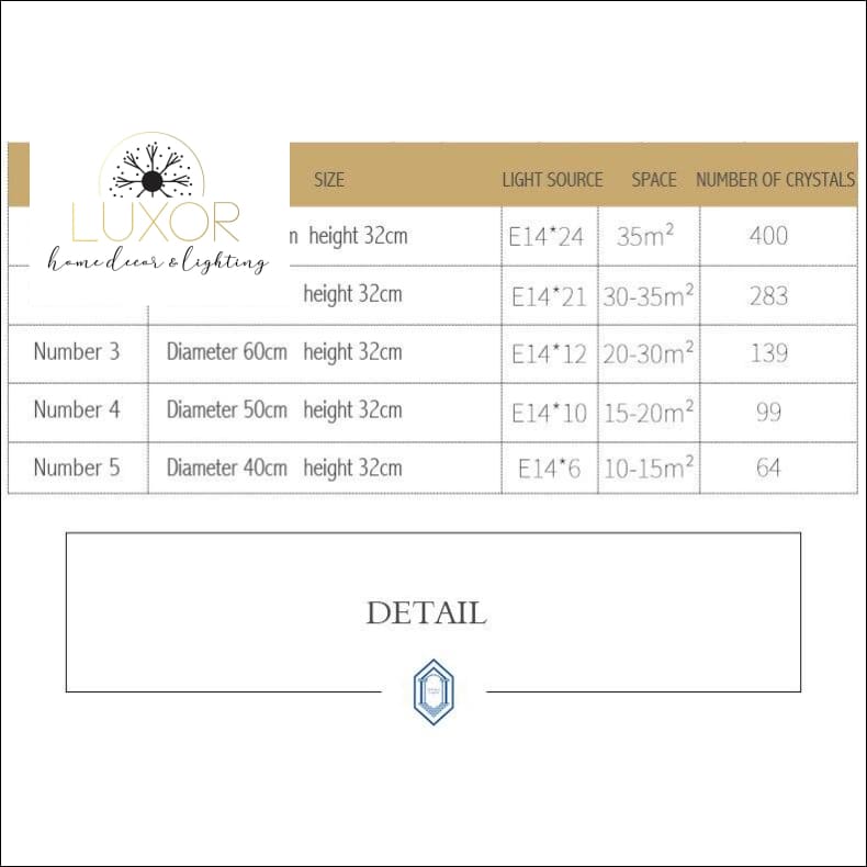 pendant lighting Lilimart Crystal Pendant - Luxor Home Decor & Lighting