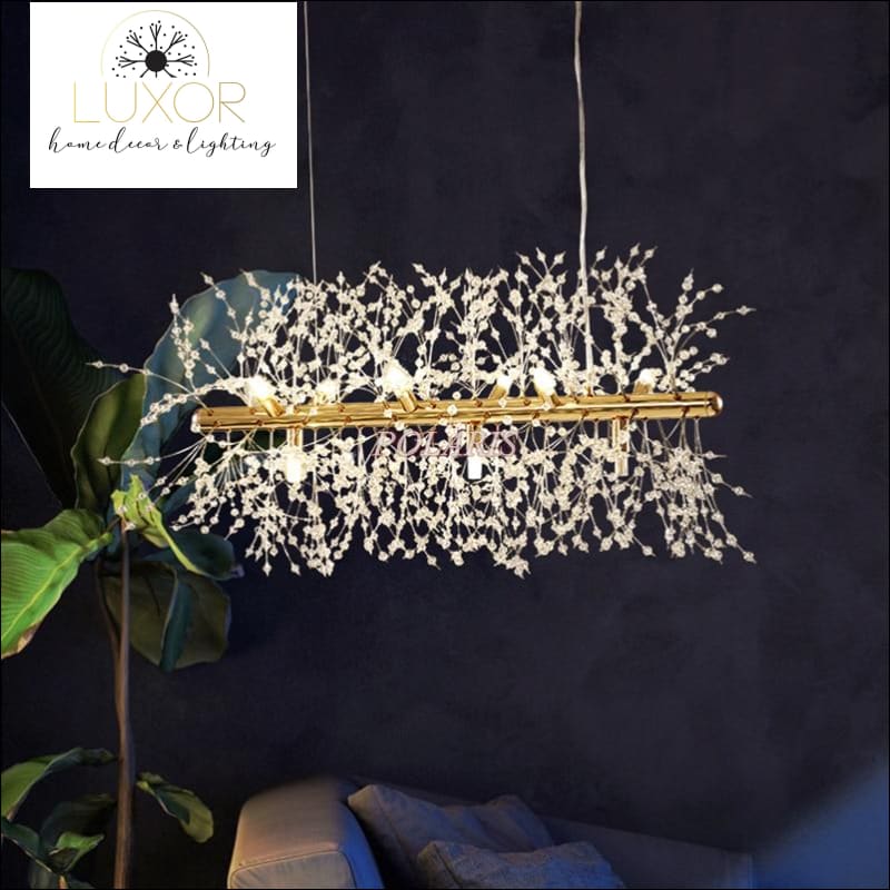 chandeliers Linear Crystal Chandelier - Luxor Home Decor & Lighting
