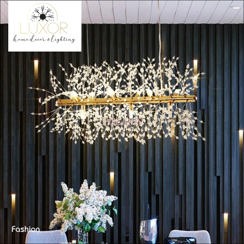 chandeliers Linear Crystal Chandelier - Luxor Home Decor & Lighting