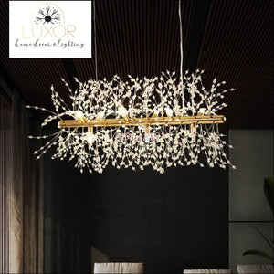 chandeliers Linear Crystal Chandelier - Luxor Home Decor & Lighting