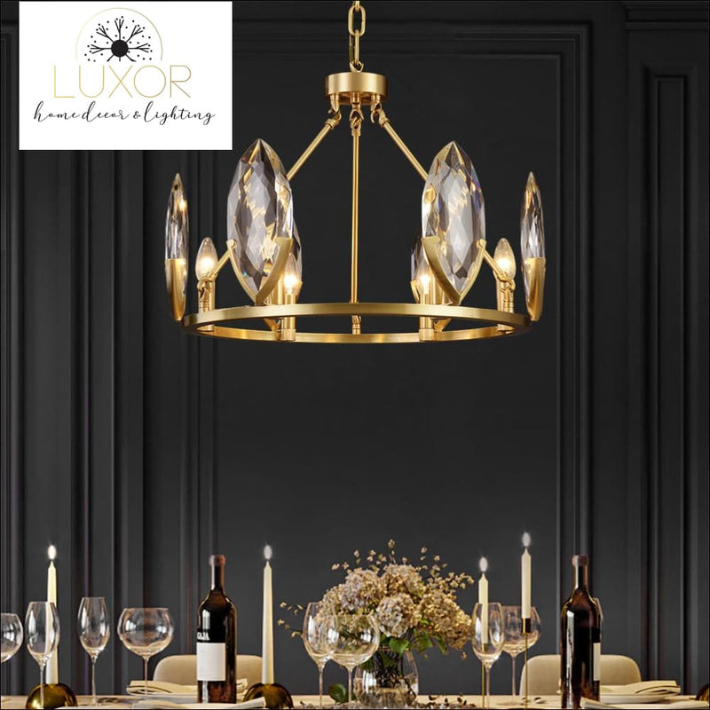 chandeliers Lisandra Lustre Crystal Chandelier - Luxor Home Decor & Lighting