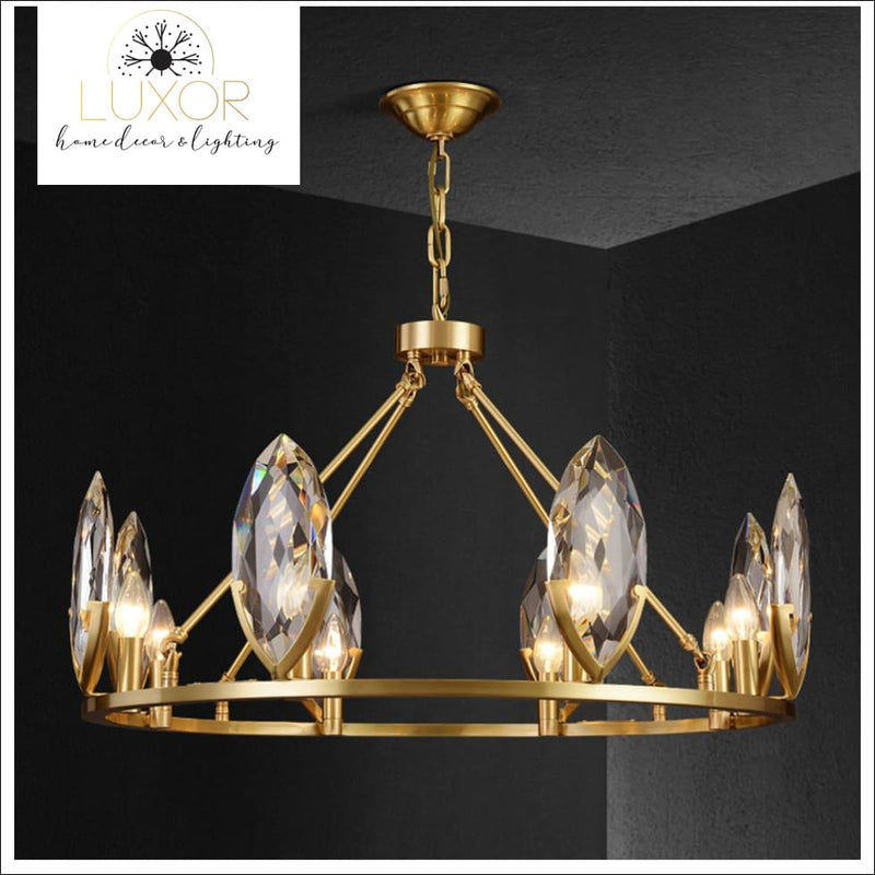 chandeliers Lisandra Lustre Crystal Chandelier - Luxor Home Decor & Lighting