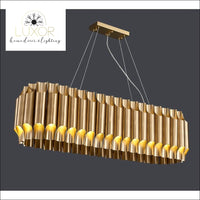 Listori Gold Rectangular Chandelier - chandelier