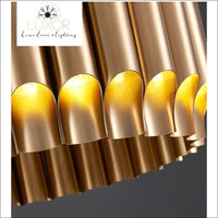 Listori Gold Rectangular Chandelier - chandelier