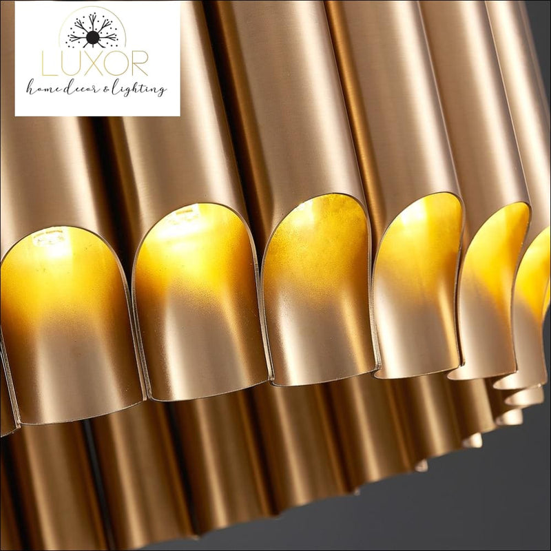 Listori Gold Rectangular Chandelier - chandelier
