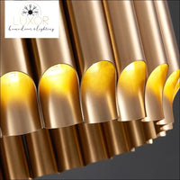 Listori Gold Round Chandelier - chandeliers