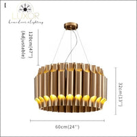 Listori Gold Round Chandelier - Dia60 H32cm 54lights / Warm White - 3000k / Warm light 3000K - chandeliers
