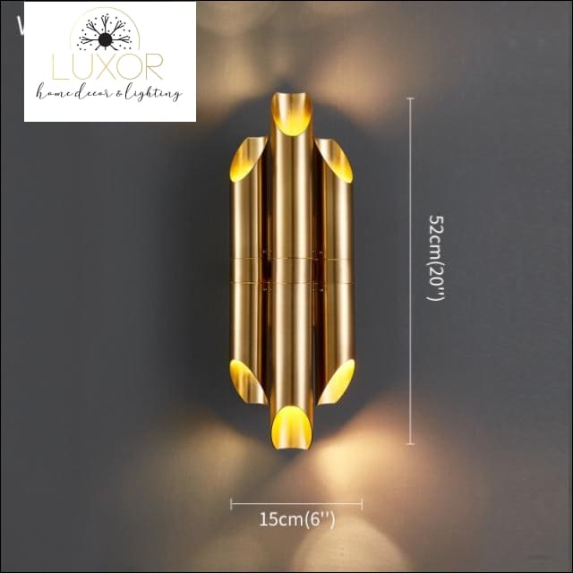 Listori Gold Wall Sconce - W15 H52cm / cool light 6000K - wall lighting