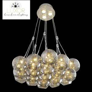 chandeliers Listris Smokey Gray Globe Chandelier - Luxor Home Decor & Lighting