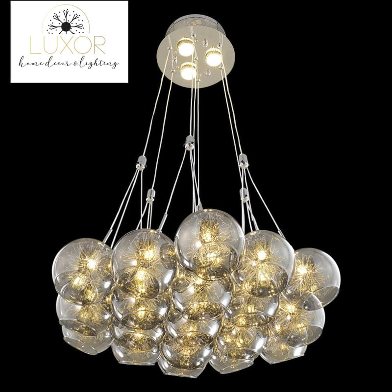 chandeliers Listris Smokey Gray Globe Chandelier - Luxor Home Decor & Lighting