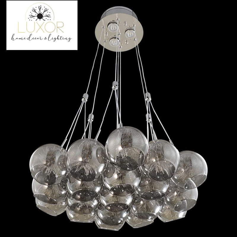 chandeliers Listris Smokey Gray Globe Chandelier - Luxor Home Decor & Lighting