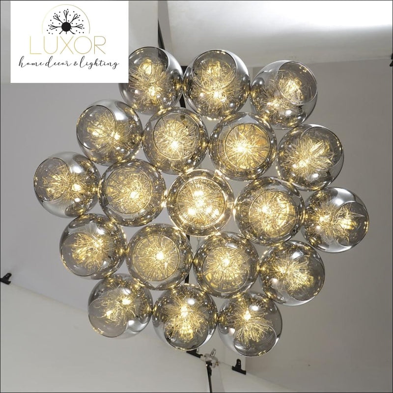 chandeliers Listris Smokey Gray Globe Chandelier - Luxor Home Decor & Lighting