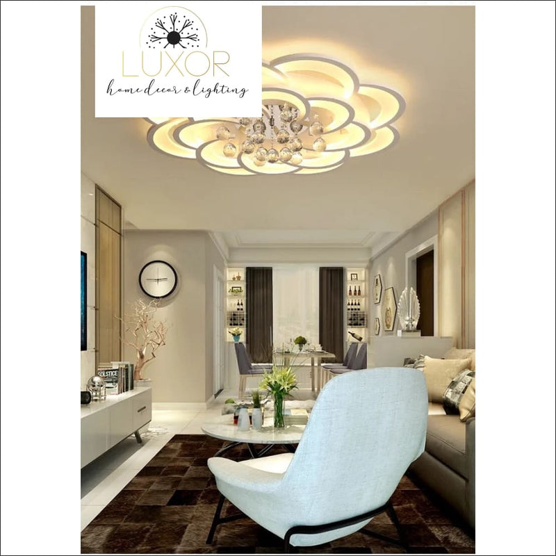 Lotus Glam Crystal Ceiling Light - ceiling lights