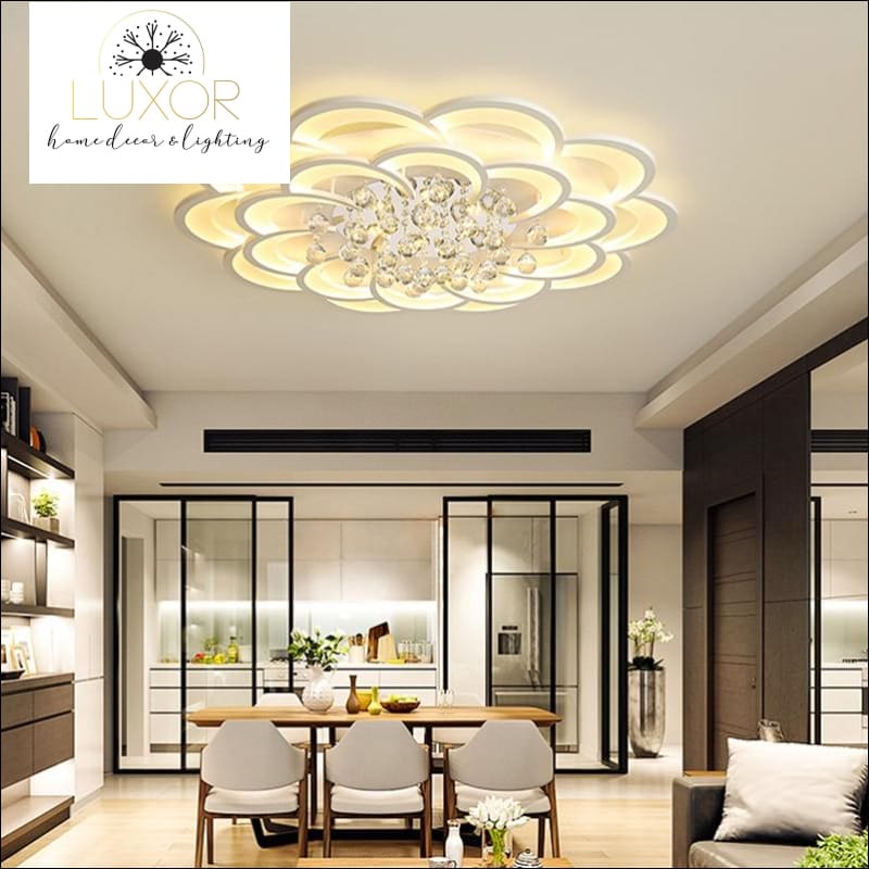 ceiling lights Lotus Glam Crystal Ceiling Light - Luxor Home Decor & Lighting