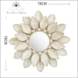 wall decor Lotus Mirror Metal Wall Decor - Luxor Home Decor & Lighting
