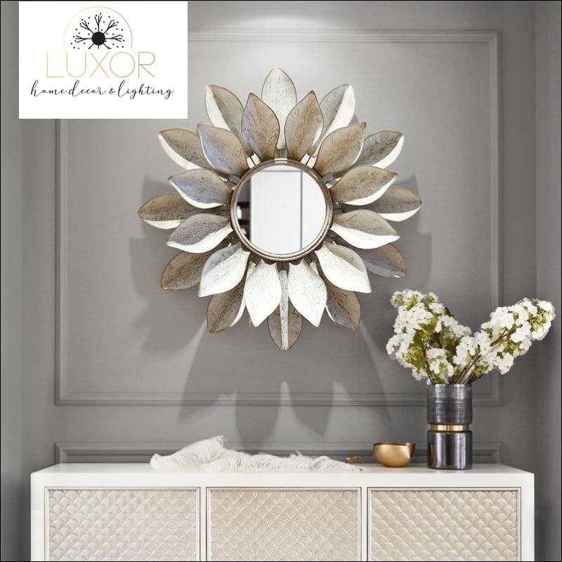 wall decor Lotus Mirror Metal Wall Decor - Luxor Home Decor & Lighting