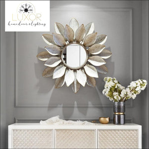 wall decor Lotus Mirror Metal Wall Decor - Luxor Home Decor & Lighting