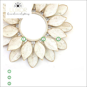 wall decor Lotus Mirror Metal Wall Decor - Luxor Home Decor & Lighting