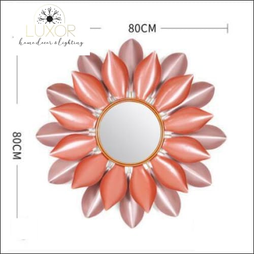 wall decor Lotus Mirror Metal Wall Decor - Luxor Home Decor & Lighting