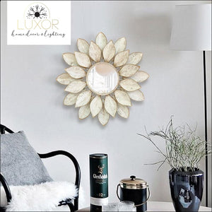 wall decor Lotus Mirror Metal Wall Decor - Luxor Home Decor & Lighting