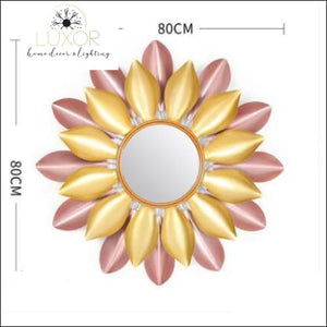 wall decor Lotus Mirror Metal Wall Decor - Luxor Home Decor & Lighting
