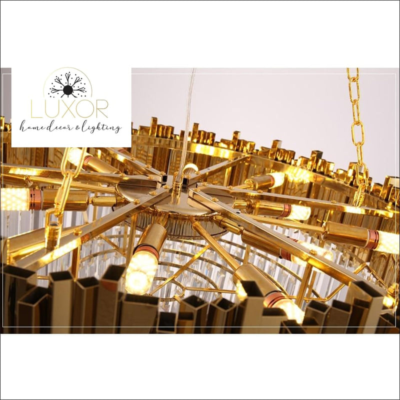 chandeliers Loxo Gold Crystal Chandelier - Luxor Home Decor & Lighting