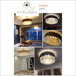 chandeliers Loxo Gold Crystal Chandelier - Luxor Home Decor & Lighting