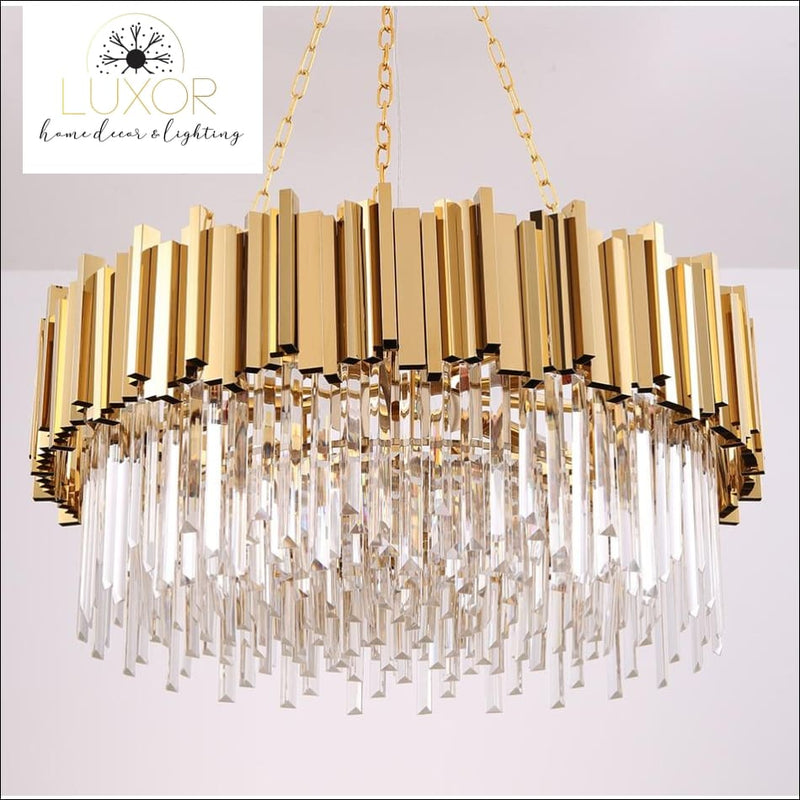 chandeliers Loxo Gold Crystal Chandelier - Luxor Home Decor & Lighting