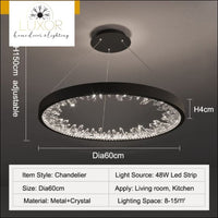 Lucile Modern Chandelier - Dia60cm / Warm Light 3000K - chandeliers