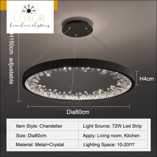 Lucile Modern Chandelier - Dia80cm / Warm Light 3000K - chandeliers