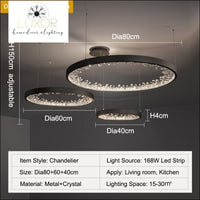 Lucile Modern Chandelier - Dia80x60x40cm--B / Warm Light 3000K - chandeliers