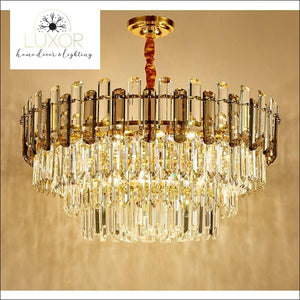 chandeliers Lumi Smokey Crystal Chandelier - Luxor Home Decor & Lighting