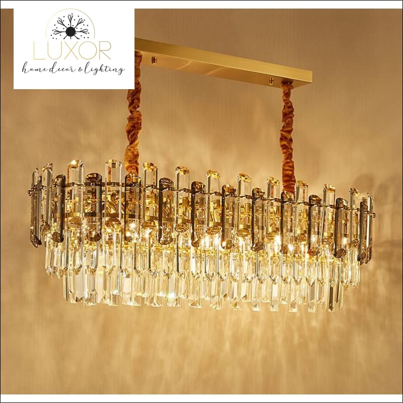 chandeliers Lumi Smokey Crystal Chandelier - Luxor Home Decor & Lighting