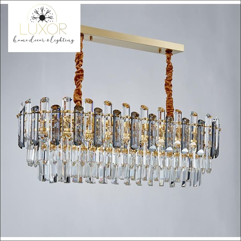 chandeliers Lumi Smokey Crystal Chandelier - Luxor Home Decor & Lighting