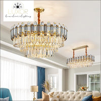 chandeliers Lumi Smokey Crystal Chandelier - Luxor Home Decor & Lighting