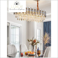 chandeliers Lumi Smokey Crystal Chandelier - Luxor Home Decor & Lighting