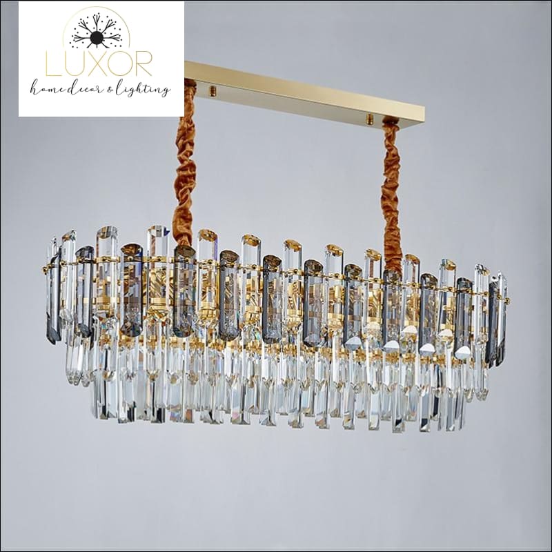 chandeliers Lumi Smokey Crystal Chandelier - Luxor Home Decor & Lighting