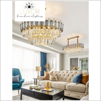 chandeliers Lumi Smokey Crystal Chandelier - Luxor Home Decor & Lighting