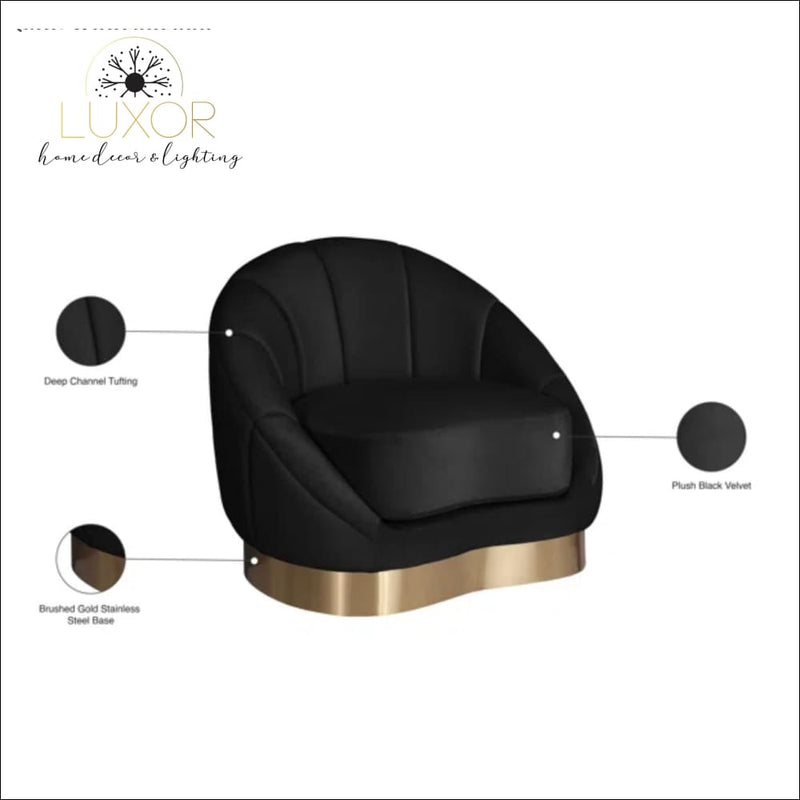 Luna Curve Accent Chair - chair